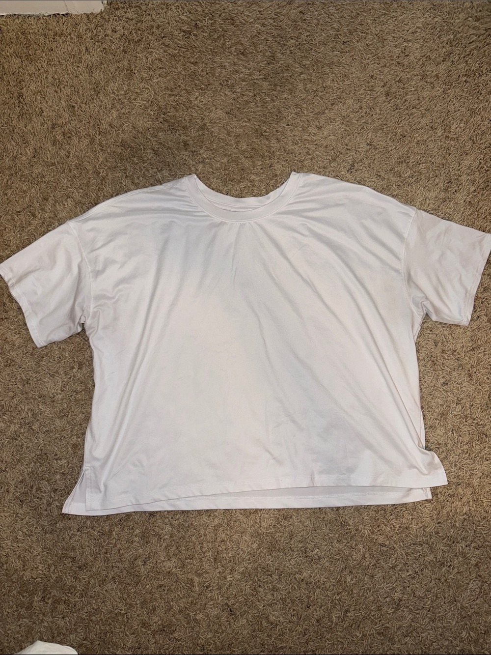 Basic White Athletic Womens T-Shirt - White